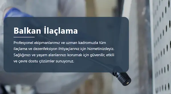 Balkan İlaçlama Firması Web Sitesi Görseli